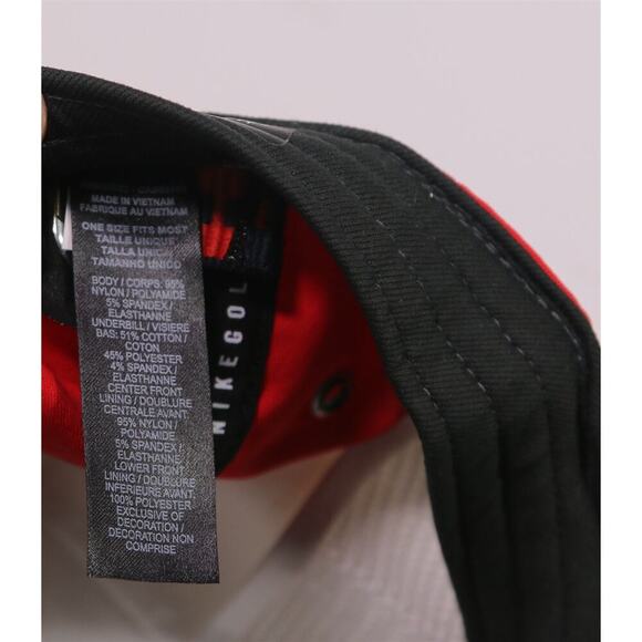 Nike Golf Red/White Rope Panel Classic99 DriFit Adjustable Hat Cap - Picture 9 of 9